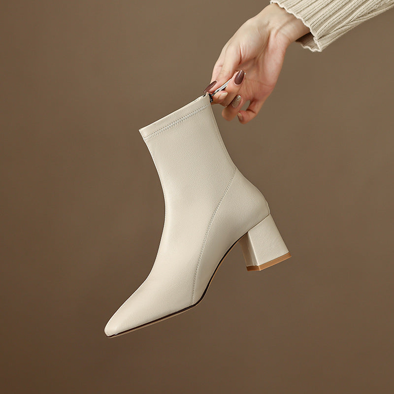 Petites bottines de style français pour femmes à la mode