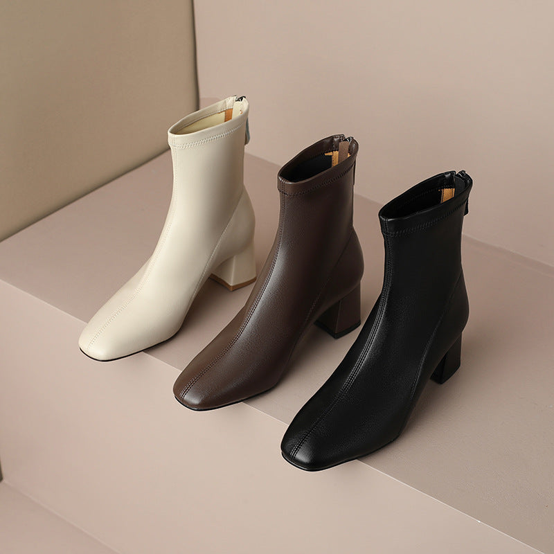 Petites bottines de style français pour femmes à la mode