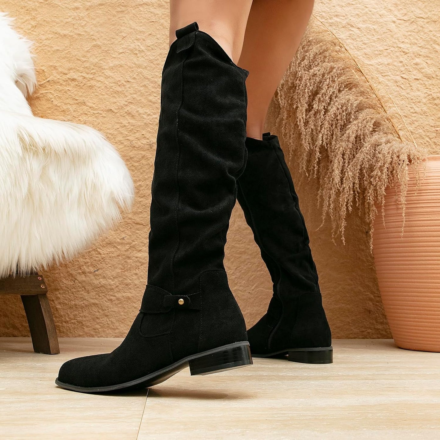 Bottes Élégantes en Suédine - Confort et Style Assurés